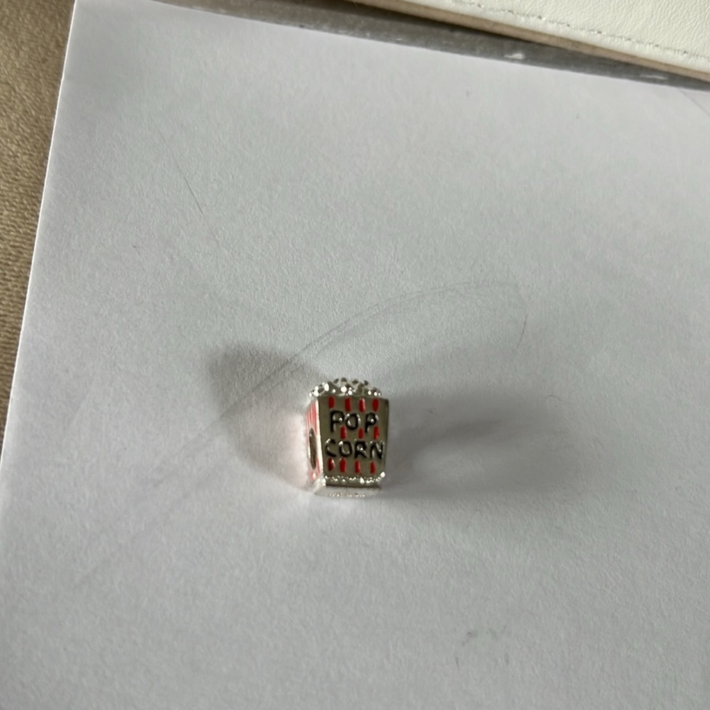 Popcorn charm bead for Pandora or Camilla bracelet will fit - Picture 2 of 3